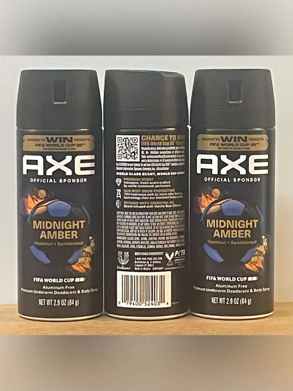 AXE Midnight Amber Men’s Deodorant Body Spray Trio